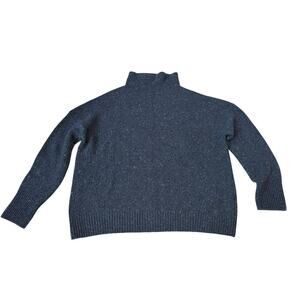 VINCE Funnel Neck Wool/Nylon/Alpaca Blend Pullover Sweater EXTRA LARGE Navy